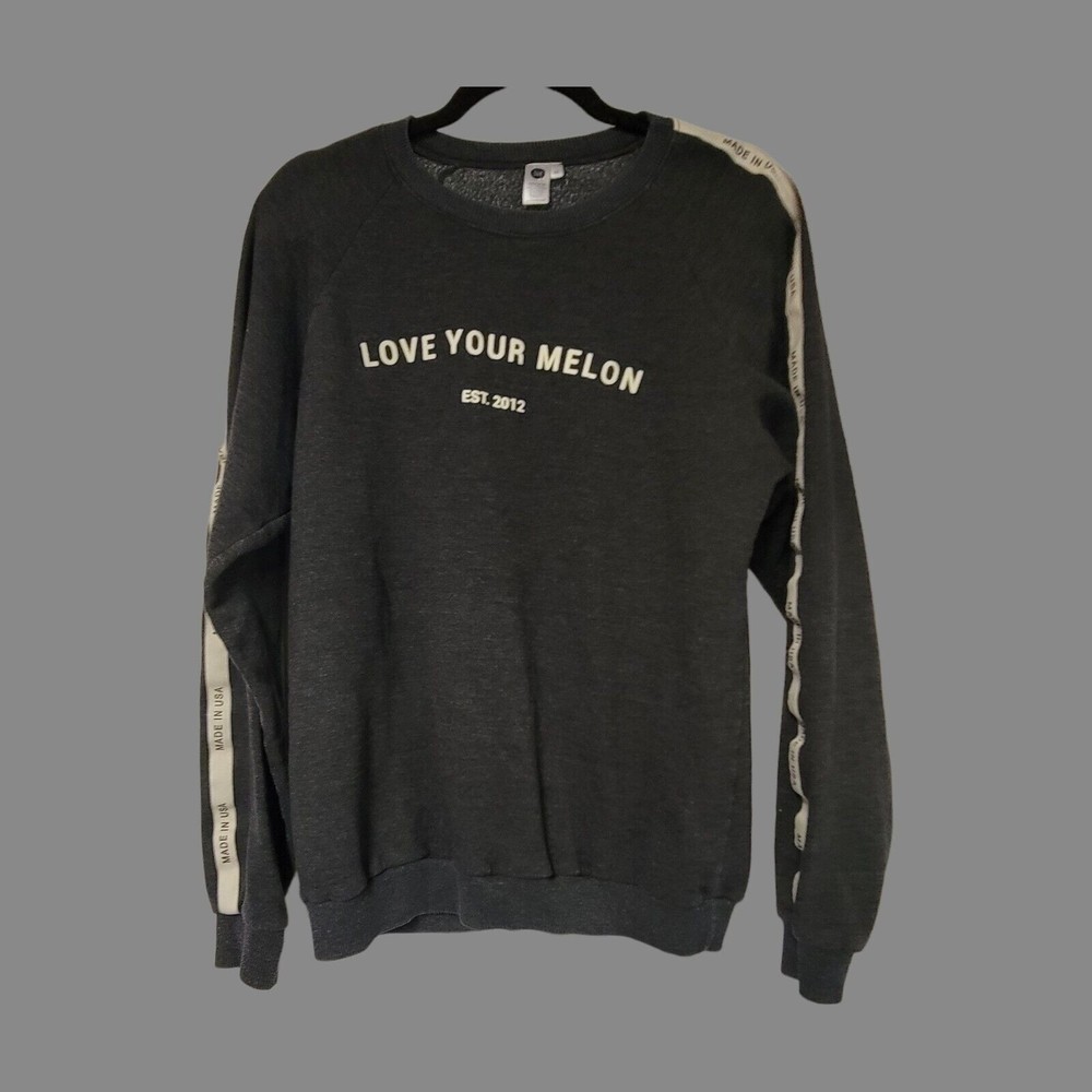 Love Your Melon Gray Made In USA Crew Neck Sweatshirt Medium